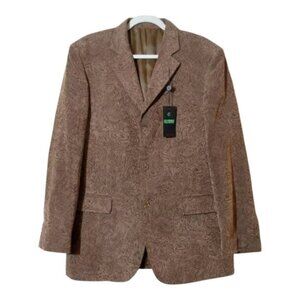 Men's Brown Paisley Corduroy Sport Coat Blazer